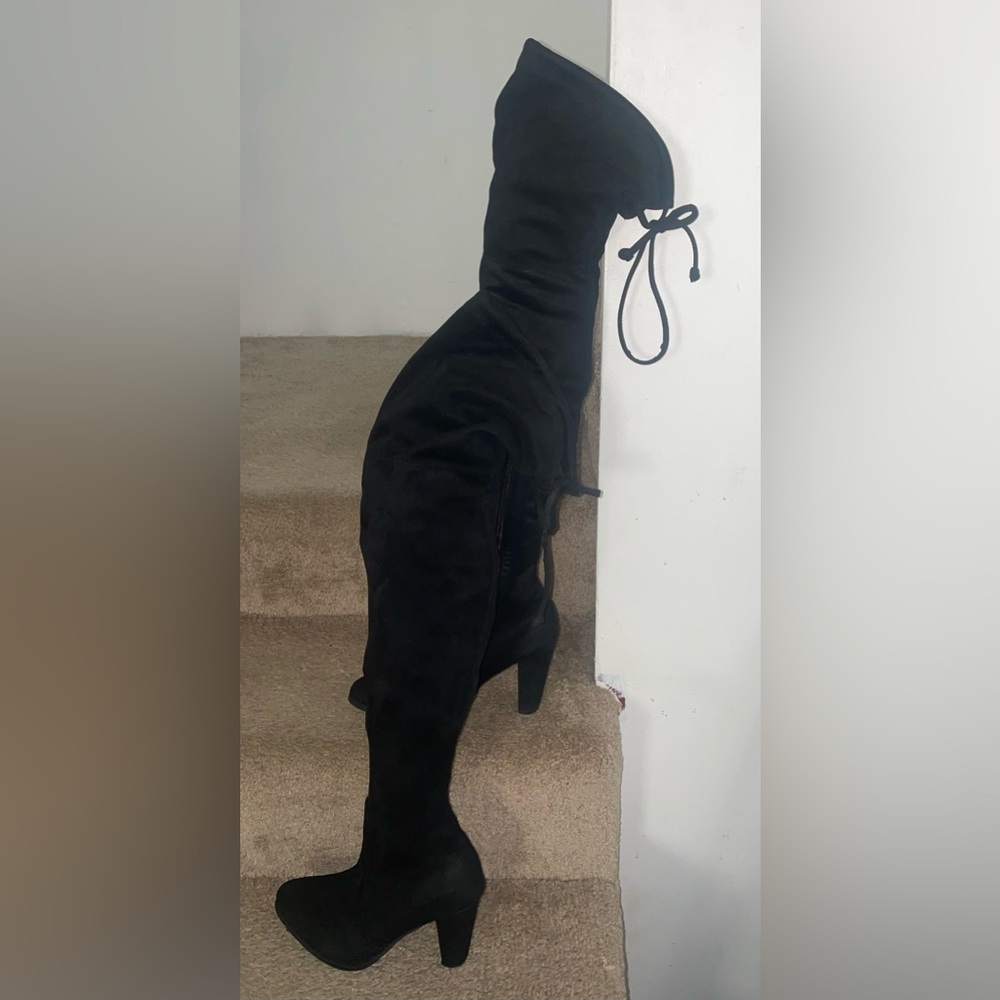 Over the Knee Suede Heeled Boots